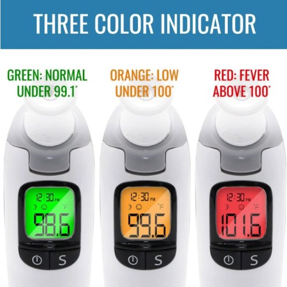 Healthsmart Talking Infrared Ear & Forehead Thermometer, Visual Fever Alarm - Picture 5 of 8